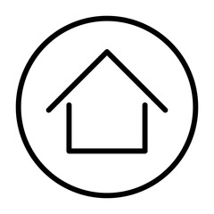 Fototapeta premium Simple home button icon. Vector.