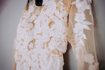 Dentelle de robe de mariée