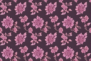 Seamless pattern floral design generative ai
