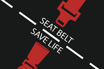 Fasten Your Seatbelt for a Safe and Secure Ride. Car Transportation Art for Safety & Style. vector design