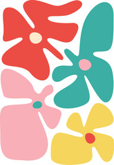 Floral Abstract Background Painting