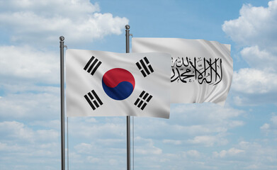 South Korea and Afghanistan national flag