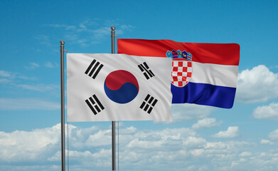 Croatia and South Korea flag