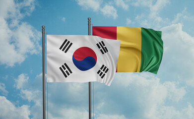 Guinea and South Korea flag