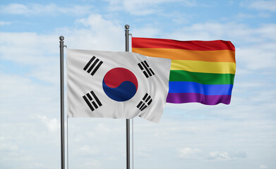 Gay Pride and South Korea flag