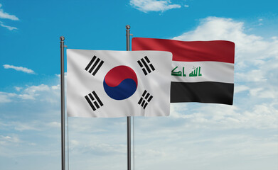 Iraq and South Korea flag