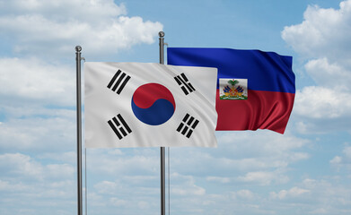 Haiti and South Korea flag