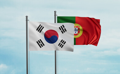 Portugal and South Korea flag