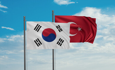 Turkey and South Korea flag