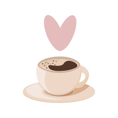 cup of coffee with heart