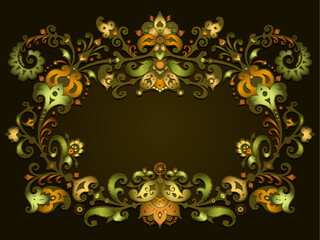 Vector abstract decorative ethnic ornamental border illustration