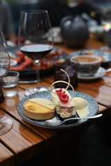 Desserts, desserts, and more desserts - after a lavish brunch in a fancy hotel restaurant 