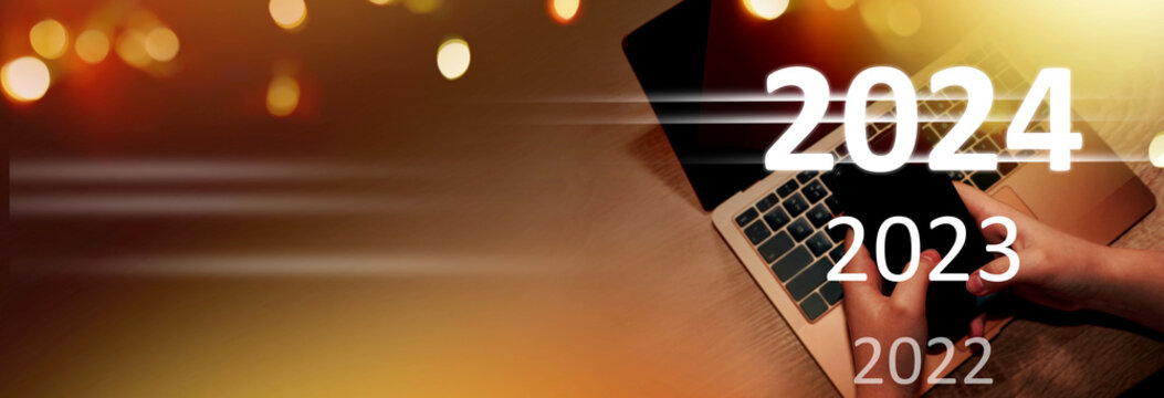 New Year 2024 business plan, strategies, goal, development and success.