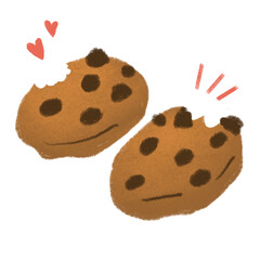 chocolate chip cookie isolated