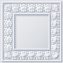 Vector abstract ornamental nature vintage frame