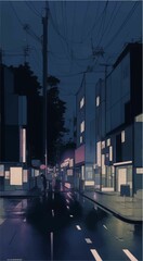 A night in Tokyo, city-pop style. (Generative AI)