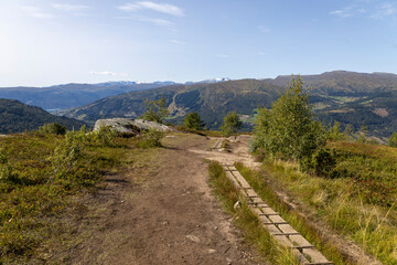 Fototapeta na wymiar Wanderung auf den Molden - Lustrafjord Norwegen 33
