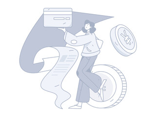 Internet finance and wealth management investment vector concept operation interactive illustration
