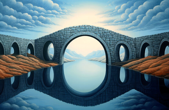 Infinite Reflections: An Escheresque Perspective on a Symmetrical Aqueduct
