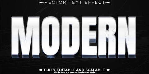 Modern text effect, editable perspective and elegant text style