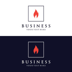 Fototapeta premium Simple candle flame logo template design with a creative and modern concept.
