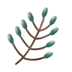 set of Autumn September clipart leaf nature cartoon tree