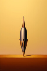 bullet on a wooden background, pop surrealism