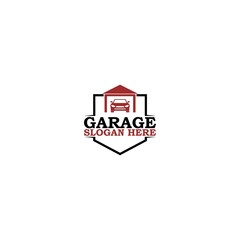 Garage door Logo template isolated on white background