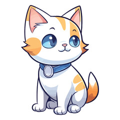 Obraz premium Feline Charm: Adorable Aegean Cat Basking in the Sun