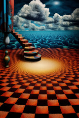 Escheresque Dreamscape: Spiral Staircase to the Enigmatic Beyond