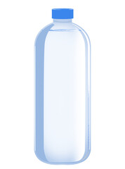 an illustration of a blank plastic mineral water bottle. 