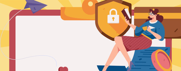 Internet finance and wealth management investment vector concept operation interactive illustration
