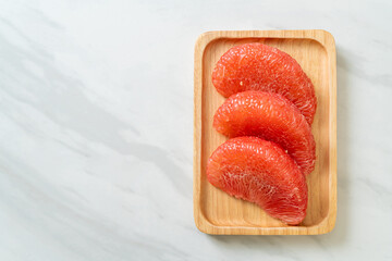 fresh red pomelo fruit or grapefruit