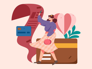 Internet finance and wealth management investment vector concept operation interactive illustration
