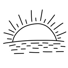 morning sun icon Transparent background,sunshine concept on isolated transparent background.