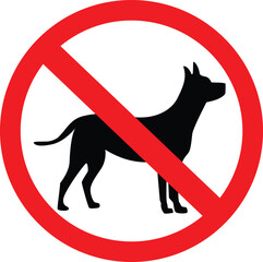 no dog sign vector
