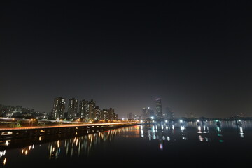 Fototapeta na wymiar night view of the city seoul