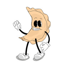 cartoon dumpling with character for your desing