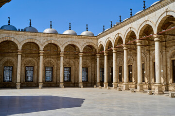 Obraz premium Courtyard at the Great Mosque of Muhammad Ali Pasha, Cairo, Egypt