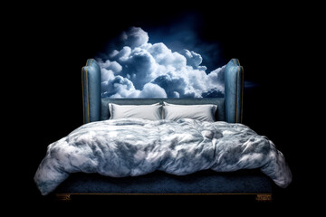 cotton bed soft in the style of optical illusion paintings