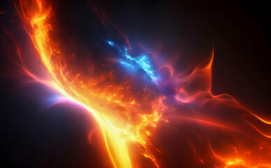 Fototapeta na wymiar fiery explosion background Ai Generative