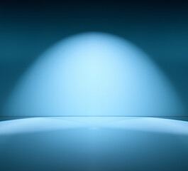 Beams of spotlight on a blue green background