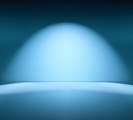 Beams of spotlight on a blue green background