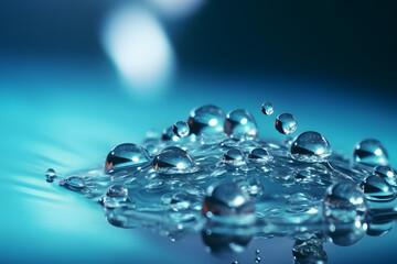 水、水滴、背景｜Water, Droplets, Background.Generative AI