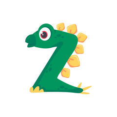 Dinosaur Alphabet and Numbers Illustration for nursery boys birthday party