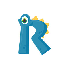 Dinosaur Alphabet and Numbers Illustration for nursery boys birthday party