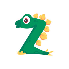 Dinosaur Alphabet and Numbers Illustration for nursery boys birthday party