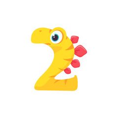 Dinosaur Alphabet and Numbers Illustration for nursery boys birthday party