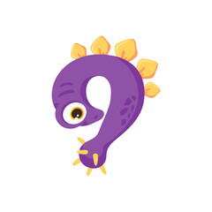 Dinosaur Alphabet and Numbers Illustration for nursery boys birthday party