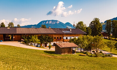 Fototapeta na wymiar Alpine summer view near Itter, Kitzbuehel, Tyrol, Austria